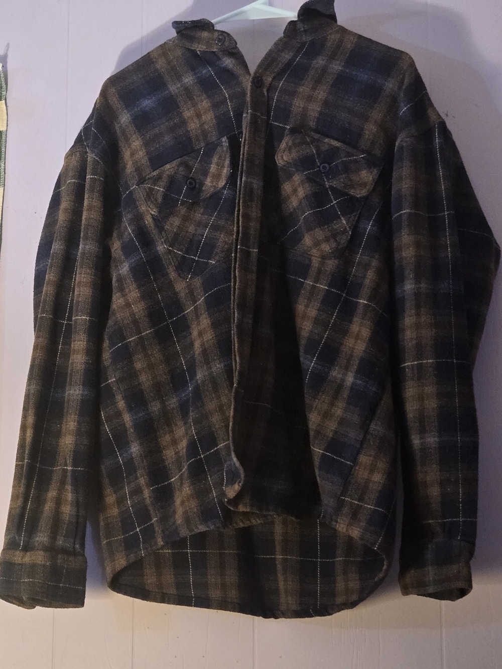 Stitches & Rivets Men's Heavyweight Plaid Overshirt Button Down Jacket